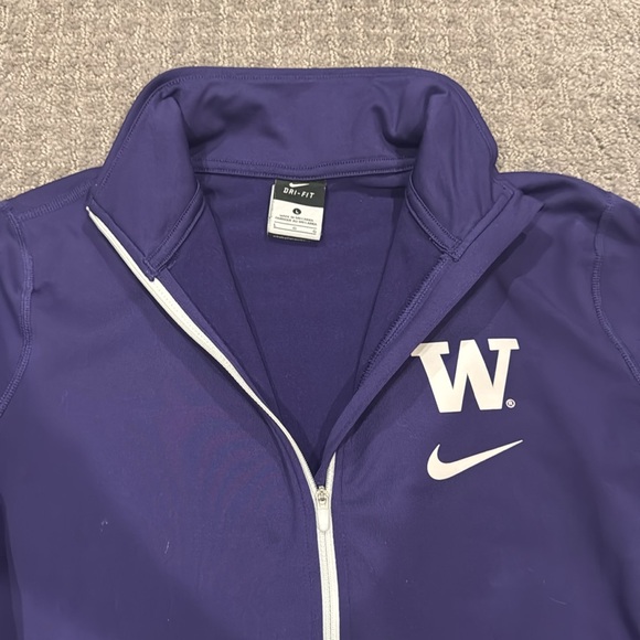 Nike Dri-Fit University of Washington Huskies Performance Quarter Zip in Purple - Picture 5 of 5